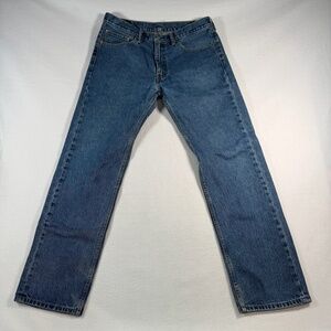 Levis Jeans Mens 36 Blue 505 Straight High Rise Medium Wash